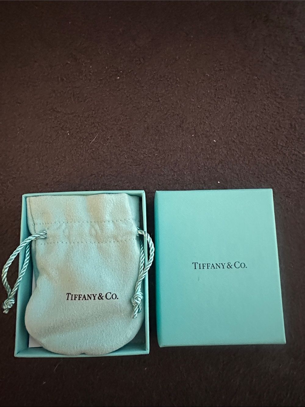 Tiffany & Co Sterling Silver Anchor Pendant Necklace w/ Box & Pouch